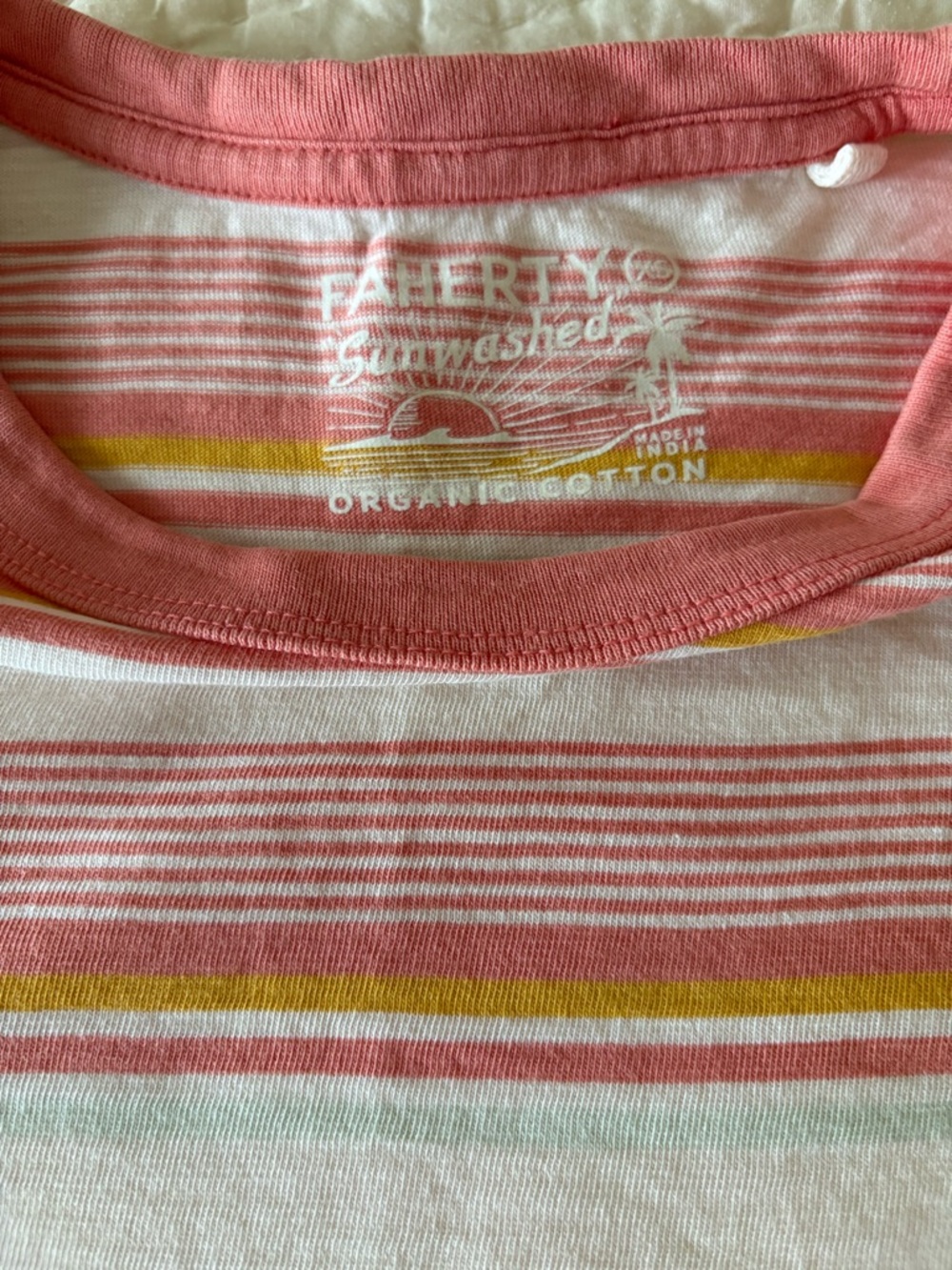 Faherty sunwashed striped Tshirt - Picture 2 of 5